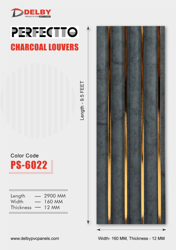 CHARCOAL LOUVERS-160MM