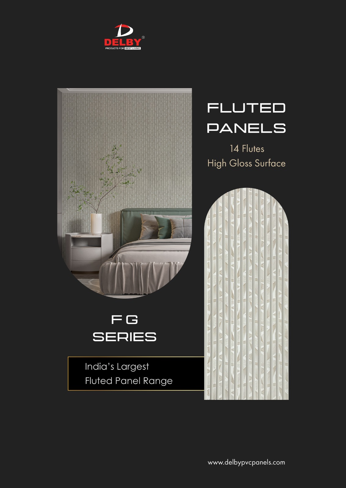 Fluted Panels - 14 Flutes (High Gloss Surface)